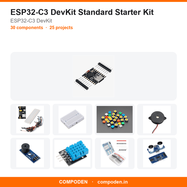 ESP32-C3 DevKit Standard Starter Kit - Compoden