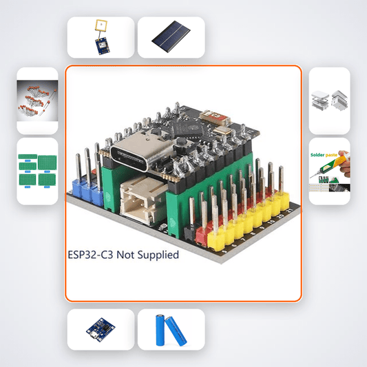 ESP32-C3 Solar GPS Tracker Kit - 6-Month Outdoor BLE Tag - Compoden