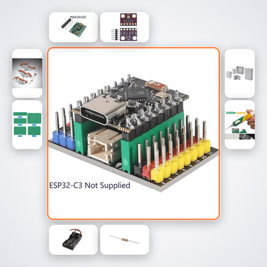 ESP32-C3 Wearable Health Tag Kit with ESP32 + BMP280 - Compoden