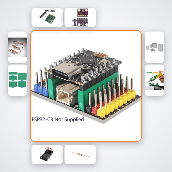 ESP32-C3 Wearable Health Tag Kit with ESP32 + BMP280 - Compoden