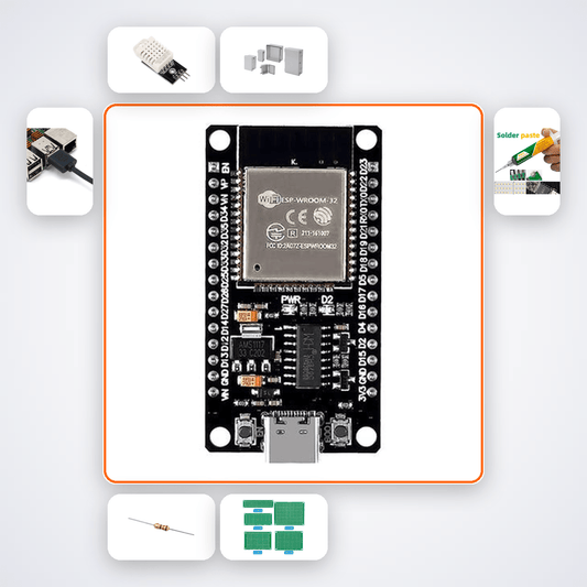 ESP32-C6 Zigbee Mini Sensor Kit with ESP32 + DHT22 - Compoden