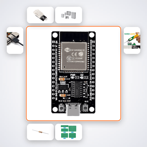ESP32-C6 Zigbee Mini Sensor Kit with ESP32 + DHT22 - Compoden