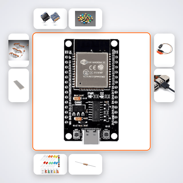 ESP32 Captive Portal Config Kit with ESP32 + LED - Compoden