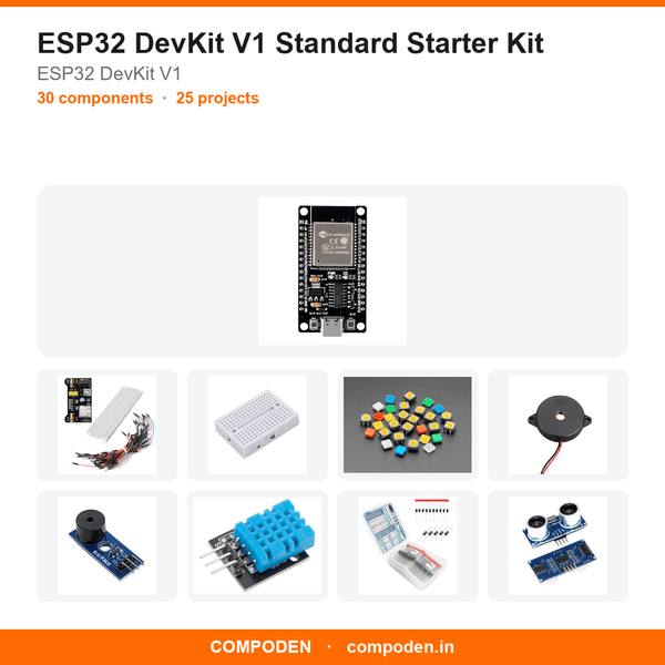 ESP32 DevKit V1 Standard Starter Kit - Compoden