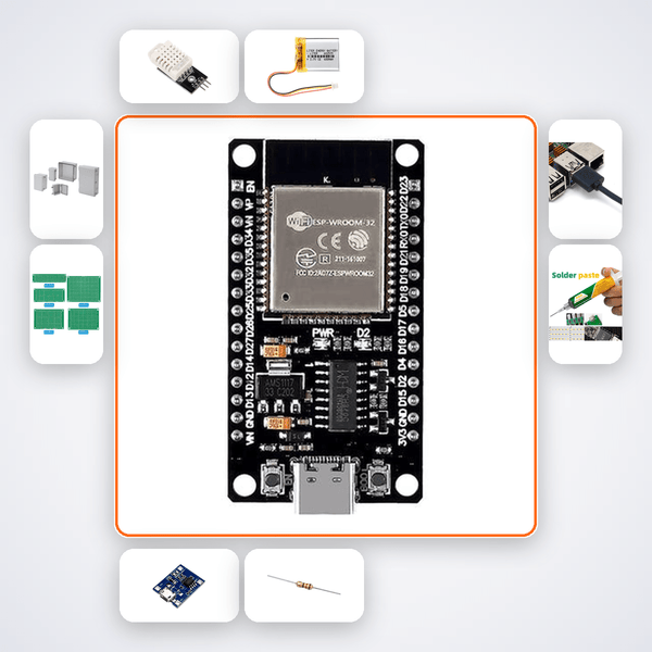 ESP32-H2 Thread Sensor Node Kit with ESP32 + DHT22 - Compoden