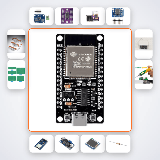 ESP32 Hybrid Energy Monitor Kit - Solar Wind Grid Control - Compoden