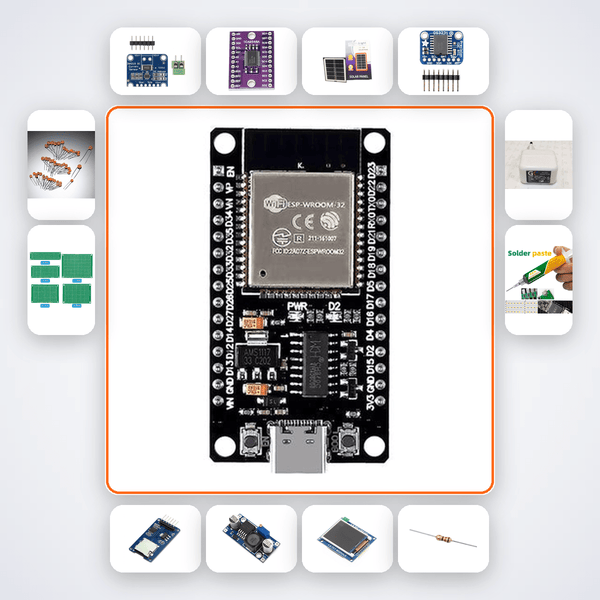 ESP32 Hybrid Energy Monitor Kit - Solar Wind Grid Control - Compoden