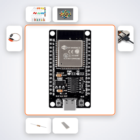 ESP32 LittleFS File Manager Kit with ESP32 + LED - Compoden