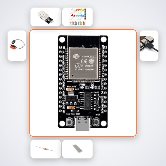 ESP32 mDNS Local Hostname Kit with ESP32 + DHT22 - Compoden