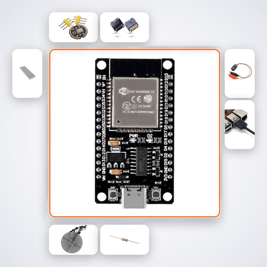 ESP32 Offline AI Sound Classifier Kit with ESP32 + LED - Compoden