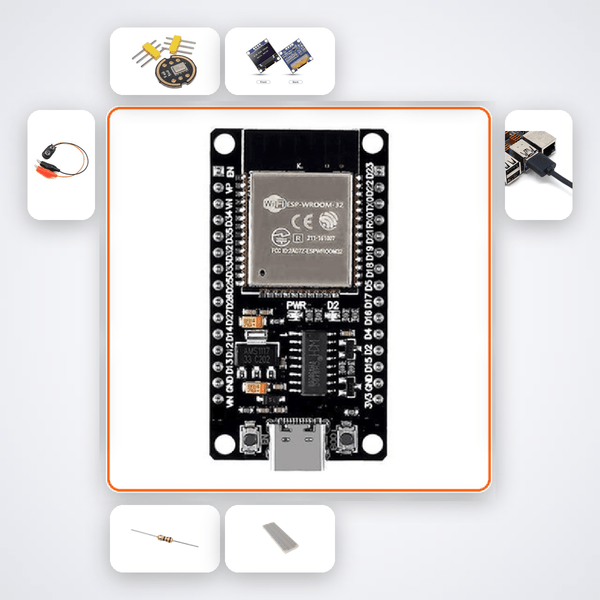 ESP32-S3 FFT Audio Spectrum Kit with ESP32 + LED - Compoden