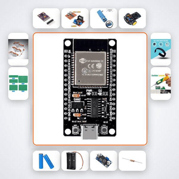 ESP32-S3 Gesture Controlled Robot Kit with ESP32 + Sensor - Compoden
