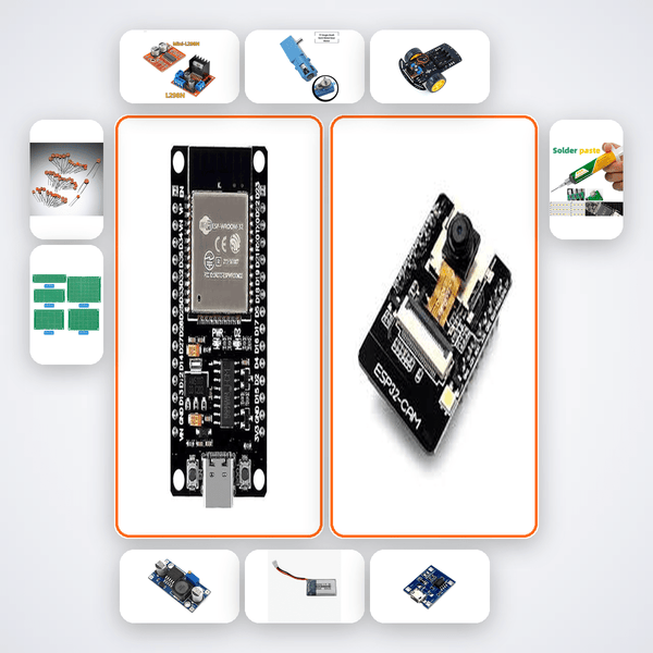 ESP32-S3 Mini Vision Rover Kit with ESP32 + Camera - Compoden