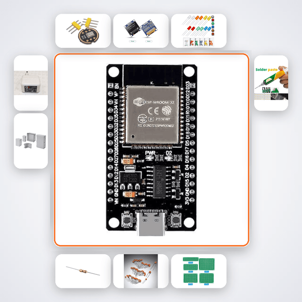 ESP32-S3 On-Device Wake Word Training Kit with ESP32 + LED - Compoden