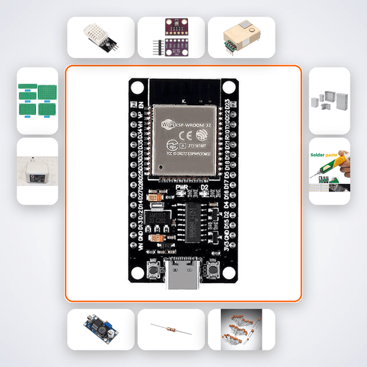 ESP32 Sensor Analytics Kit: Log Temp, CO2 & Humidity Trends - Compoden