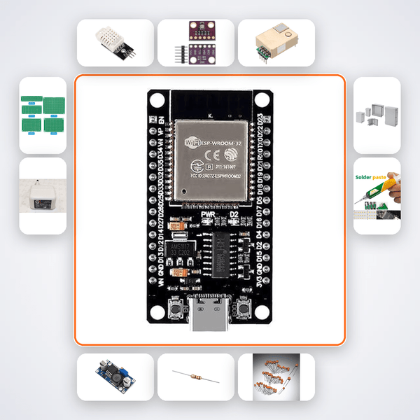 ESP32 Sensor Analytics Kit: Log Temp, CO2 & Humidity Trends - Compoden