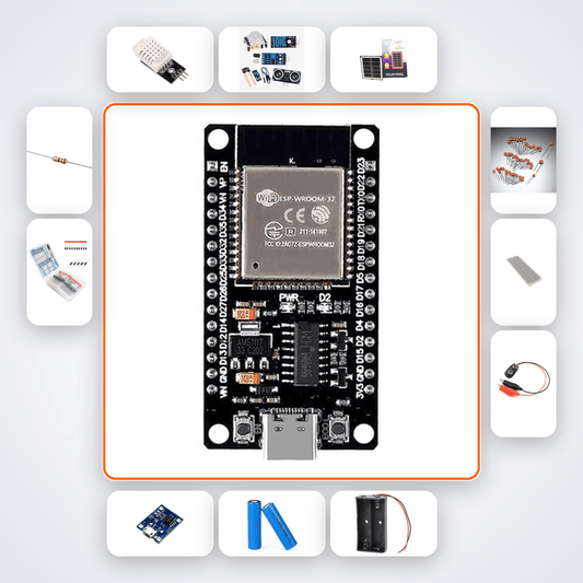 ESP32 Solar Powered Field Sensor Kit with ESP32 + DHT22 - Compoden