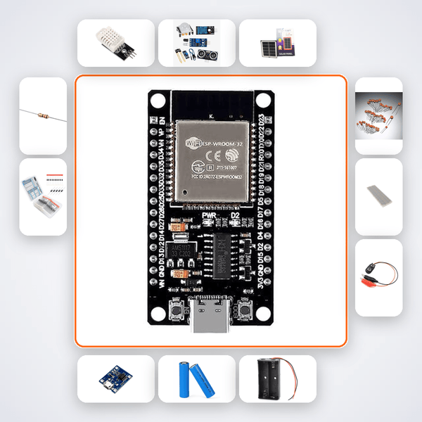ESP32 Solar Powered Field Sensor Kit with ESP32 + DHT22 - Compoden