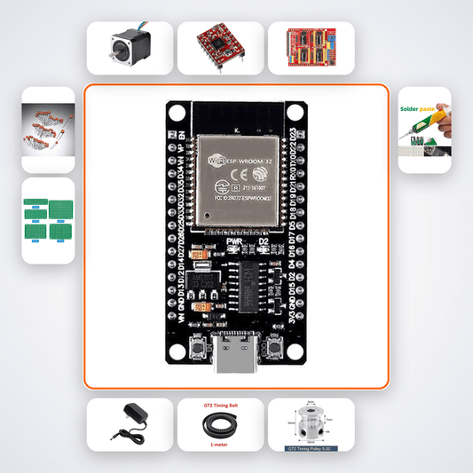 ESP32 Stepper CNC Controller Kit with ESP32 + Stepper Motor - Compoden