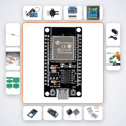 ESP32 Ultrasonic Mist Generator Kit with Pressure Sensor & SD Logging - Compoden