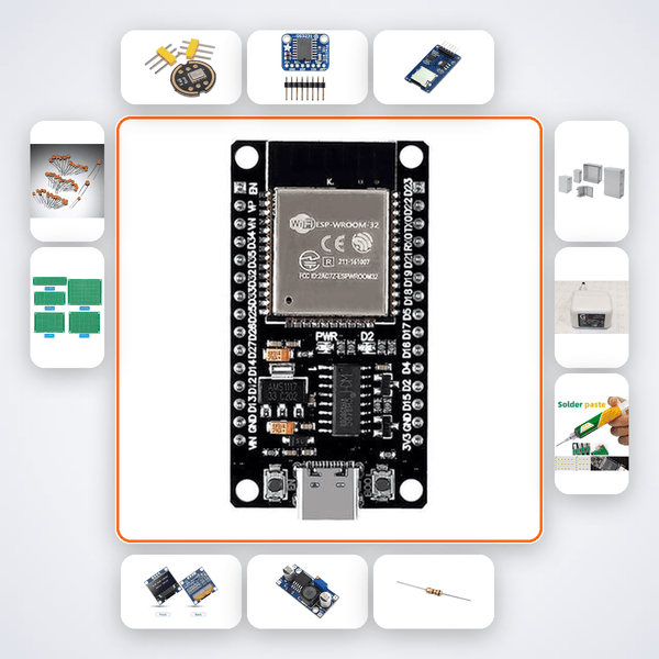 ESP32 Voice to Text Logger Kit with ESP32 + LED - Compoden