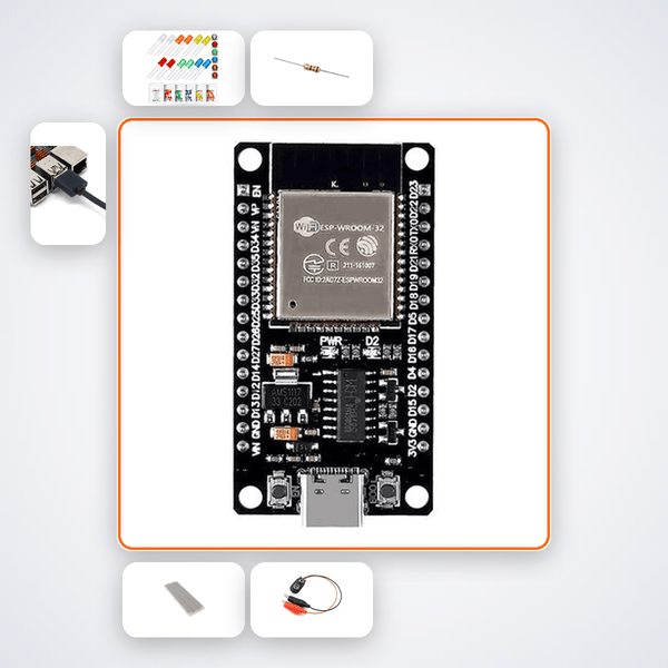 ESP32 WebSocket Chat Kit with LED Flash - Real-Time Messaging - Compoden