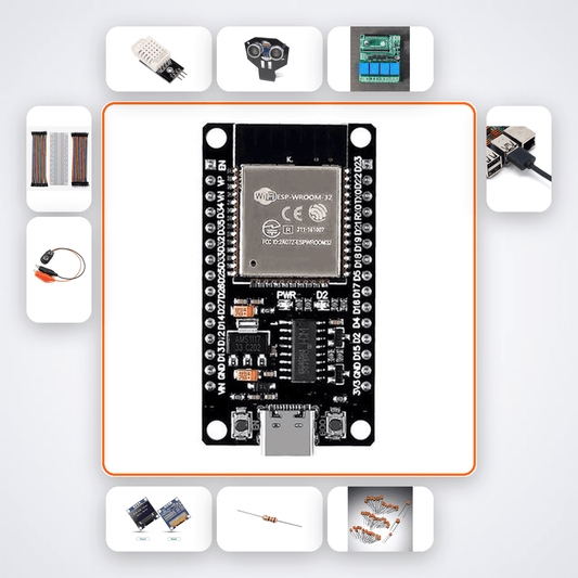 ESP32 WebSocket Real-Time Control Kit with ESP32 + DHT22 - Compoden