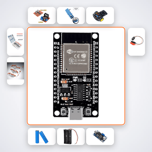 ESP32 WiFi Robot Car Kit - Build a Phone-Controlled 4WD Vehicle - Compoden