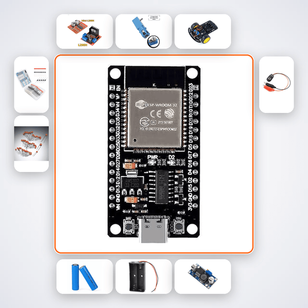 ESP32 WiFi Robot Car Kit - Build a Phone-Controlled 4WD Vehicle - Compoden