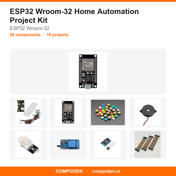 ESP32 Wroom-32 Home Automation Project Kit - Compoden
