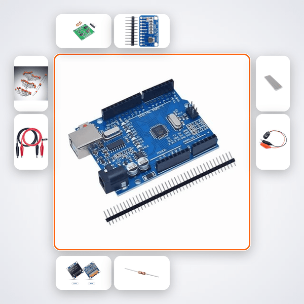 ESR Meter Electrolytic Capacitor Kit with Arduino Uno + LED - Compoden