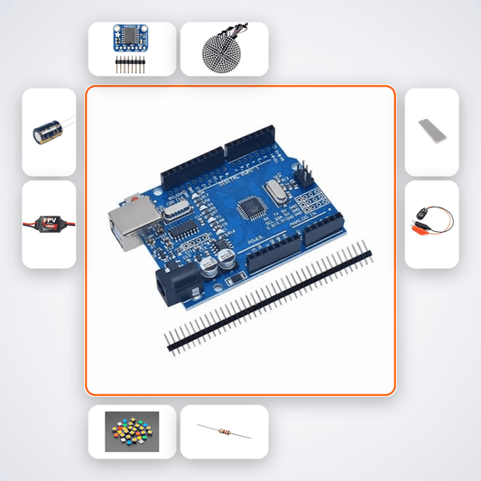 Fibonacci Spiral NeoPixel Clock Kit with Arduino Uno + LED - Compoden