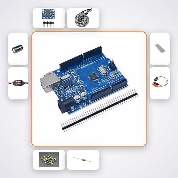 Fibonacci Spiral NeoPixel Clock Kit with Arduino Uno + LED - Compoden