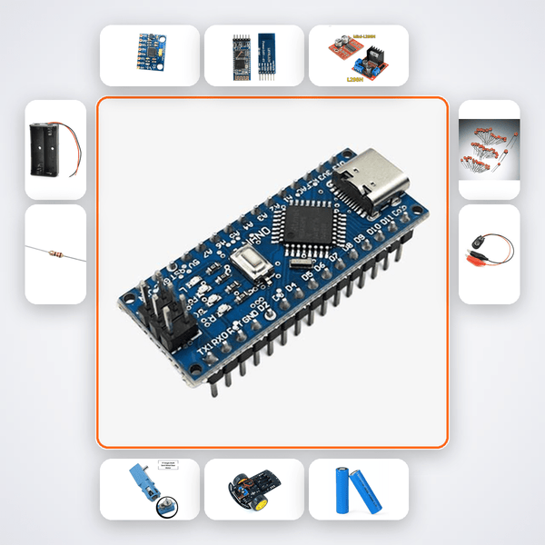 Fitness Step Counter Kit with Arduino Nano + MPU6050 - Compoden