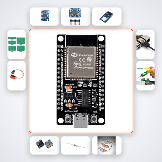 Fitness Step Counter Kit with ESP32 + MPU6050 - Compoden