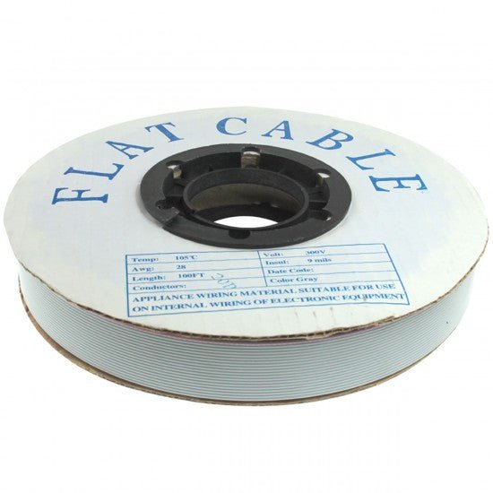 Flat Ribbon Cable 100ft Roll - 16 Pin - 16 conductors - FRC Cable - Compoden