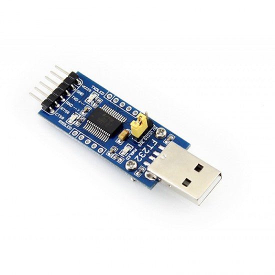 FT232 USB UART Board (Type A), USB To UART (TTL) Communication Module With USB Type A Connector - Compoden