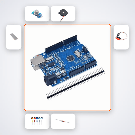 Gas Detector Kitchen Alert Kit with Arduino Uno + Sensor - Compoden