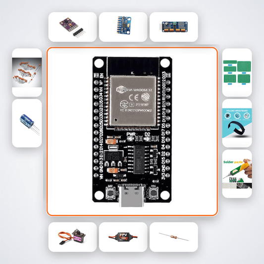 Gesture Controlled Robotic Arm Kit with ESP32 + Sensor - Compoden