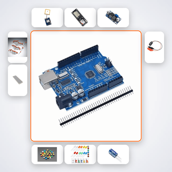 GPS Location SMS Sender Kit with Arduino Uno + LED - Compoden