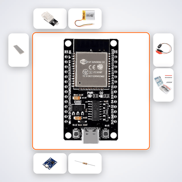 Greenhouse Climate Monitor Advanced Kit with ESP32 + DHT22 - Compoden