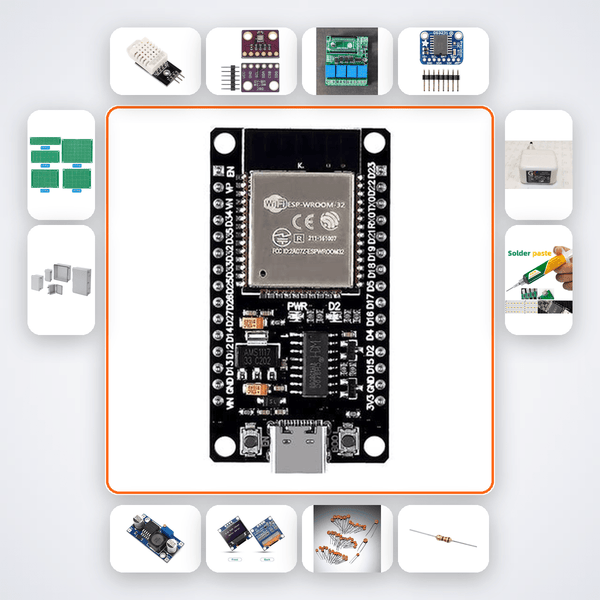 Greenhouse Climate Monitor Pro Kit with ESP32 + DHT22 - Compoden