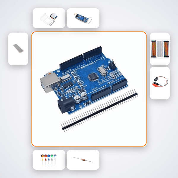 Home Security Motion Sensor Advanced Kit with Arduino Uno + LED - Compoden