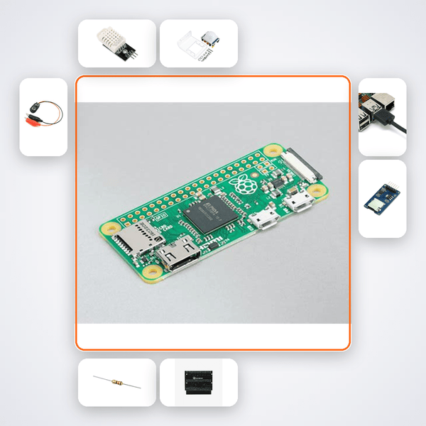 Home Security Motion Sensor Kit with Raspberry Pi Zero + DHT22 - Compoden