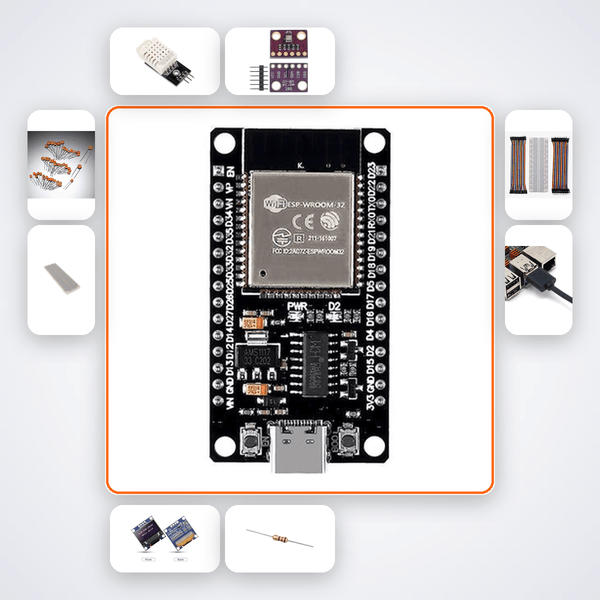 HVAC Performance Monitor Lab Kit with ESP32 + DHT22 - Compoden