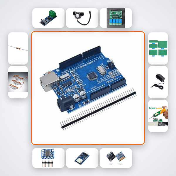 Hydrogen Electrolyser Flow Monitor Kit with Arduino Uno + Sensor - Compoden