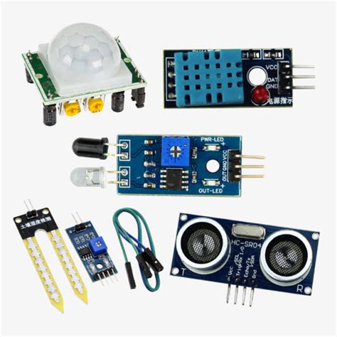 5-in-1 Arduino Sensor Kit | Ultrasonic, PIR, IR, DHT11, Soil Moisture – Compoden electronics component