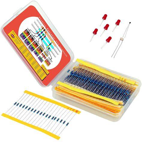 Resistor Variety Pack - 100 Pcs, 10 Values, 1/4W Carbon Film – Compoden electronics component