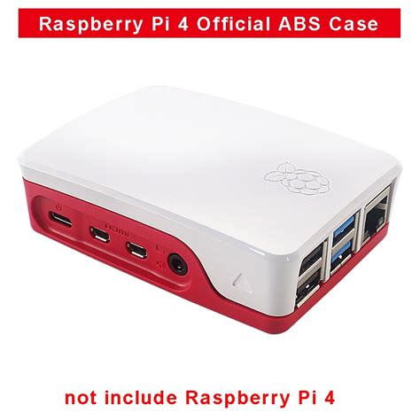 Official Raspberry Pi 4 ABS Case Enclosure - Red/White – Compoden electronics component