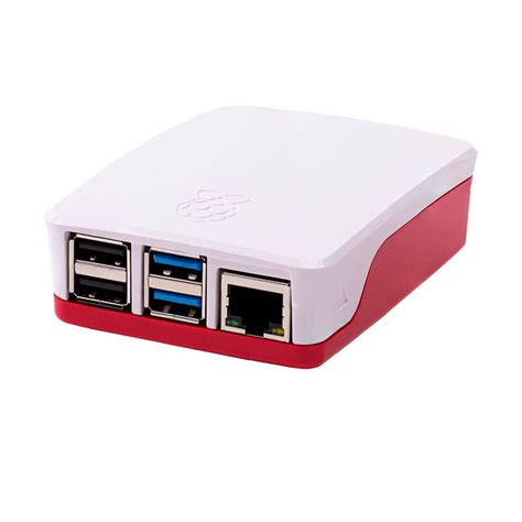 Raspberry Pi 4 Case Enclosure Red & White - Compoden – Compoden electronics component